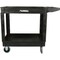 Lorell Utility Cart, w/Built-in Bin, 550 lb Cap, 37-1/2"x17"x39", BK LLR03611 - alternate 2
